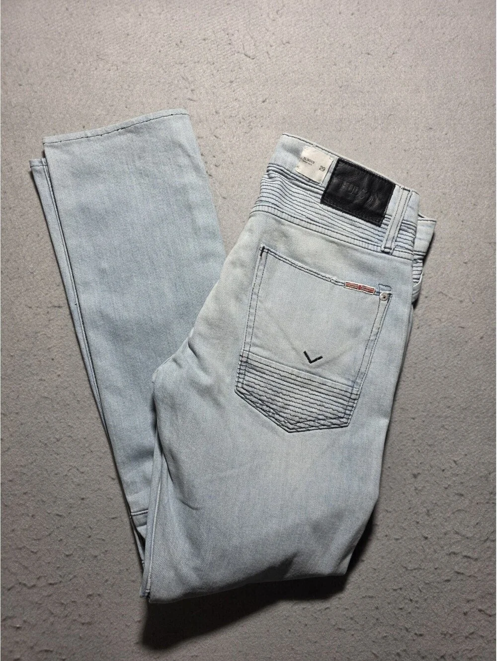 Hudson Jeans Mens Size 29 The Blinder Skinny Biker (M406DFA) Moto Distressed